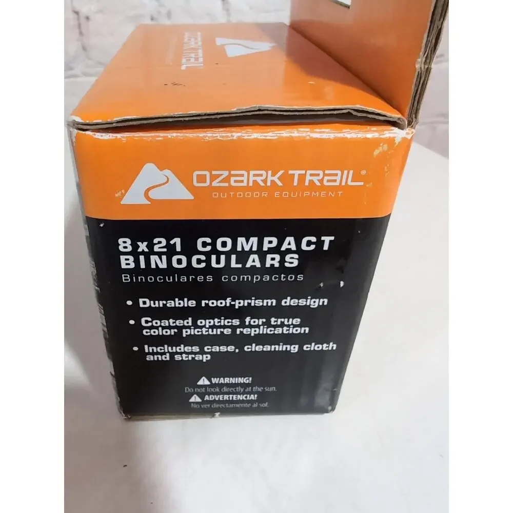 Ozark Trail 8x21 Compact Mini Binoculars With Case new in box